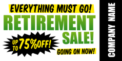 Everything Must Go Retirement Sale Banner