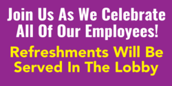 Employee Celebration With Refreshments Banner