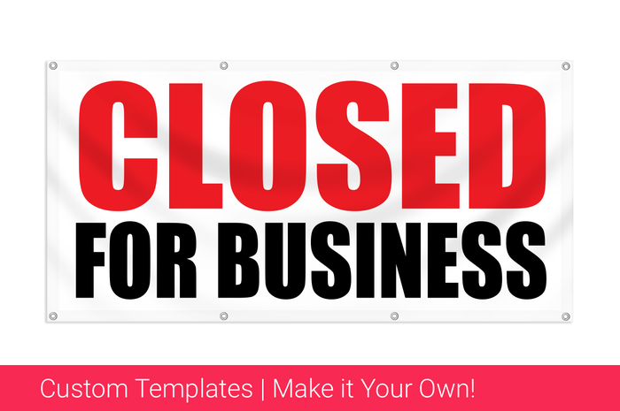 closed banner