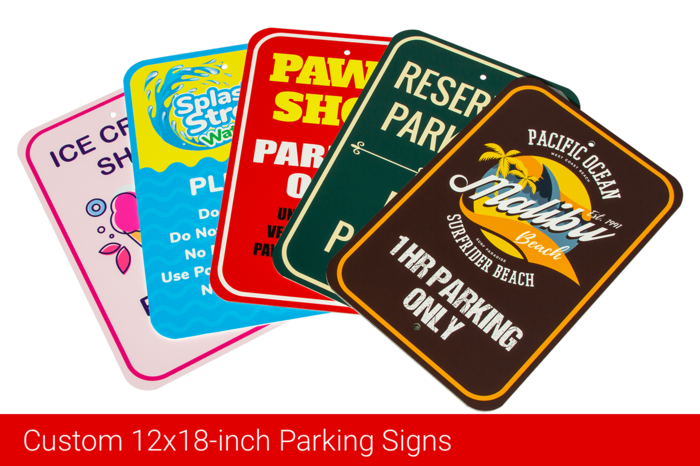 Custom 12x18-inch Parking Signs