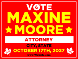 attorney political yard sign template 9714