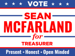 treasurer political yard sign template 10841
