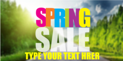 Custom Text Here Spring Sale Over Photo Banner