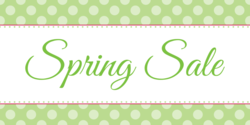 Spring Sale On White Over Lattice Design Banner