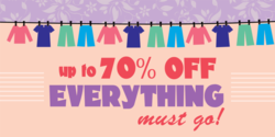 % Off Everything Must Go Banner Colorful Clothesline Design