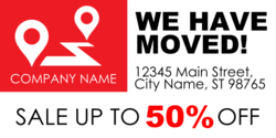 We Have Moved To New Location Moving Sale Banner