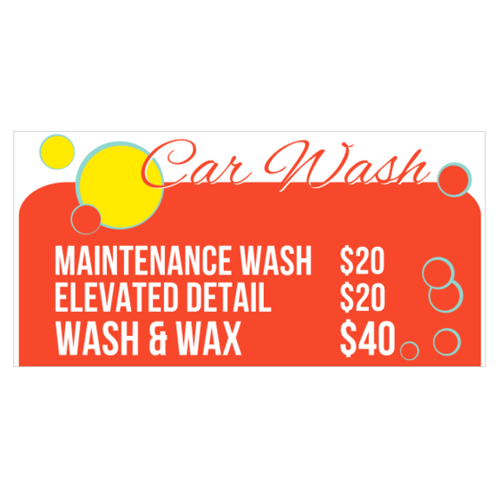 Car Wash Banners | Printastic.com