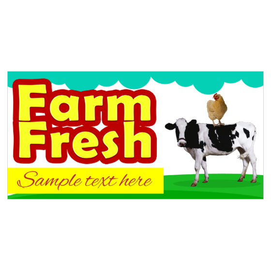 Farmer's Market Banners - Grocery Farm Fresh Produce Banners