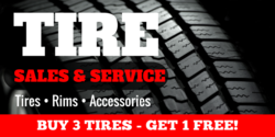 Buy 3 Get 1 Tire Free Banner