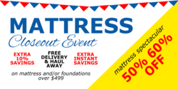 Mattress Closeout Event Sale Banner