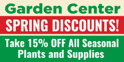 Three Tiered Spring Discount Garden Center Banner