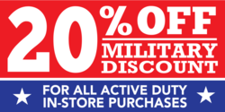 Red White and Blue Military Discount Banner