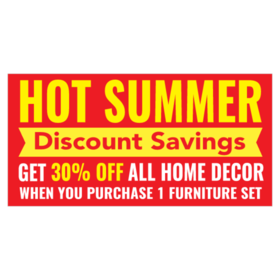 Hot Summer Discount Savings Banner