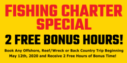 Extra Hour Fishing Charter Specials Banner