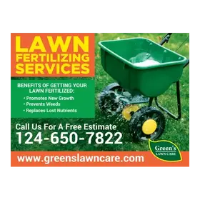 lawn fertilizing yard signs