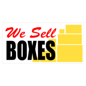 We Sell Boxes banner design