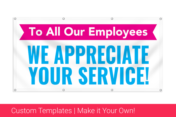 employee recognition banners